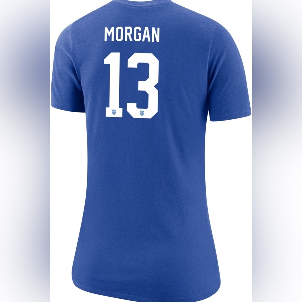 🆕 Nike USWNT 2023 Alex Morgan #13 Away T-Shirt Women’s Size L Royal Blue - Picture 3 of 8